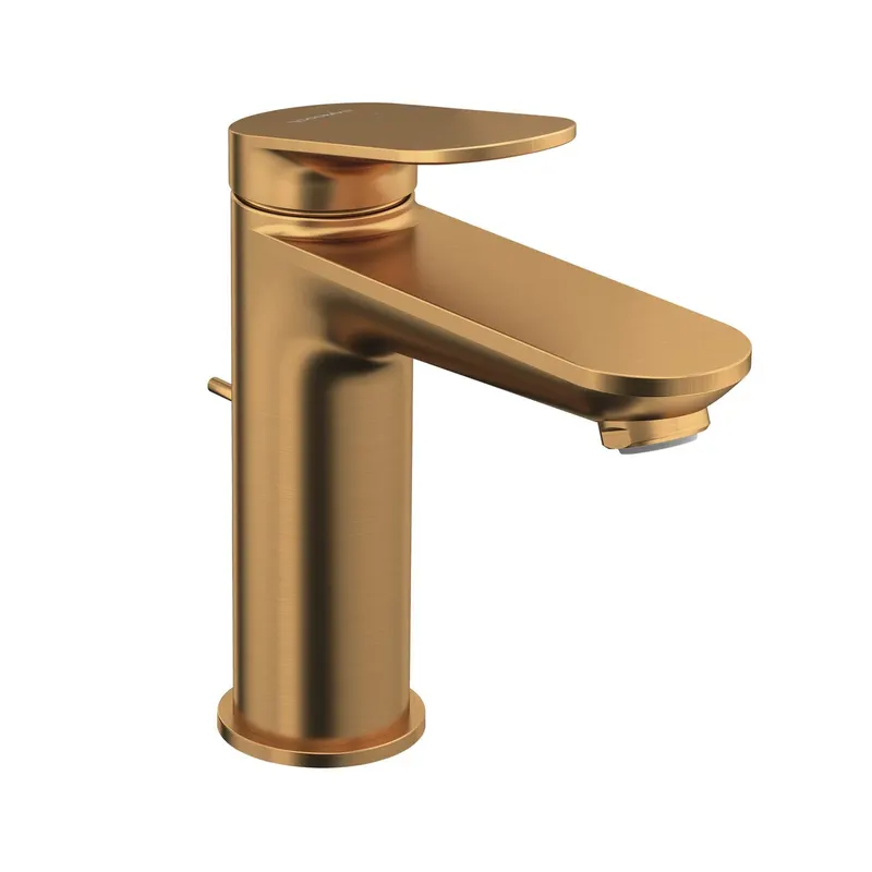 Baterie lavoar Duravit WA1020001004, Wave, tip comanda monocomanda, marime m, tip instalare pe lavoar, bronz
