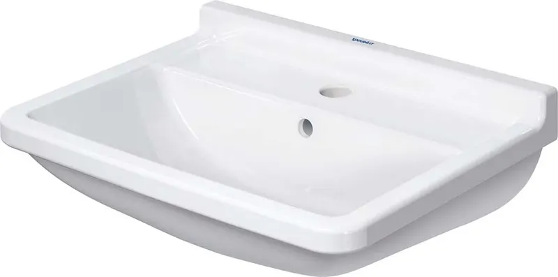 Lavoar Duravit 0300600000, Starck 3, montaj pe perete, preaplin, zona montaj interior, elemente fixare ascunse, alb