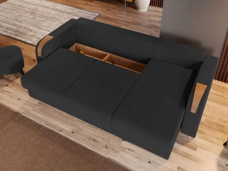 Coltar Extensibil Morelia Gri Antracit — imaginea 3