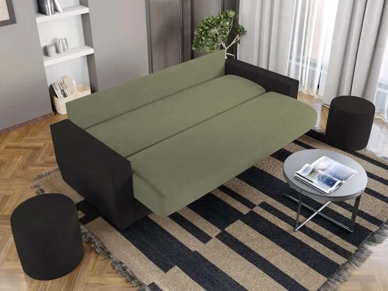 Canapea Extensibila Corsica Verde / Negru — imaginea 3