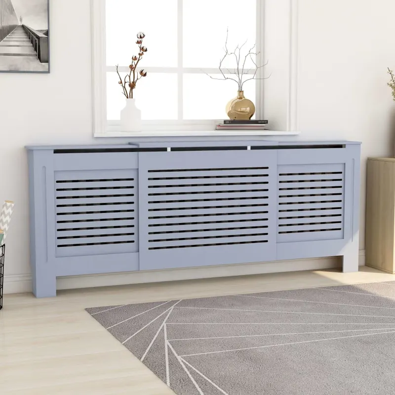 masca pentru calorifer, gri, 205 cm, mdf