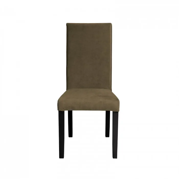 Scaun living TEO, picioare lemn wenge, stofa z kaki, 46x60x98 cm