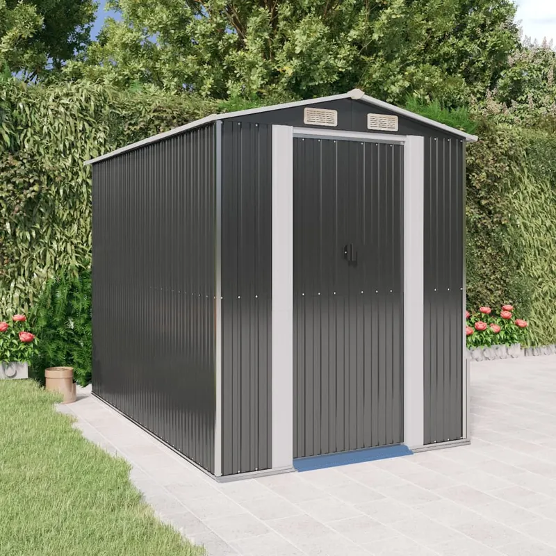 sopron de gradina, antracit, 192x274x223 cm, otel galvanizat