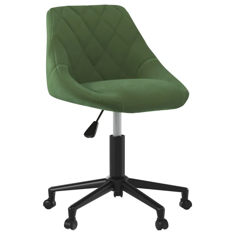 Scaun de masa pivotant, verde inchis, catifea (335487)
