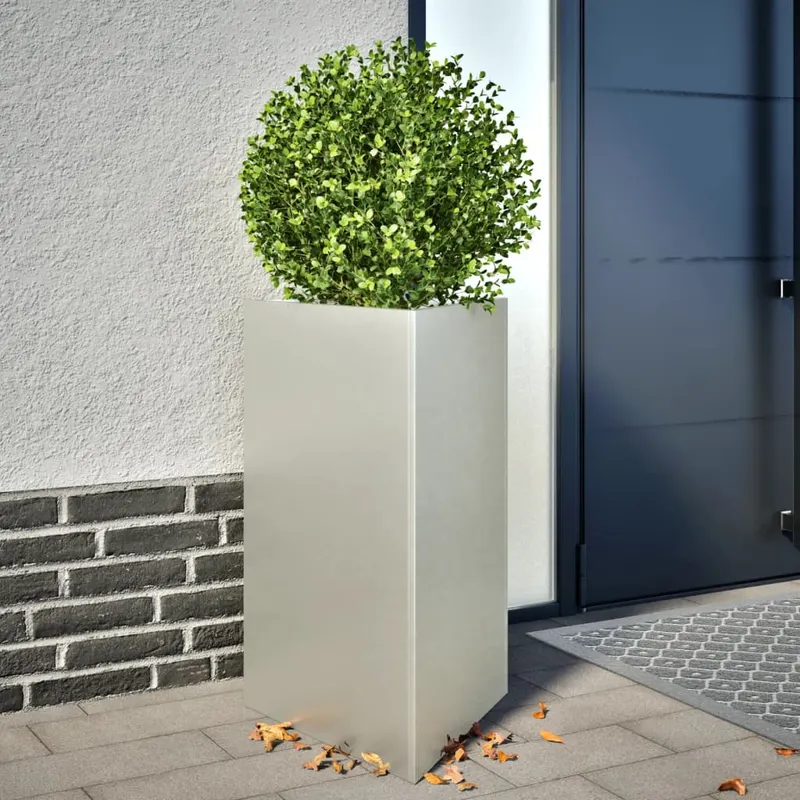 jardiniere gradina, 2 buc. 50x43x75 cm otel inoxidabil triunghi