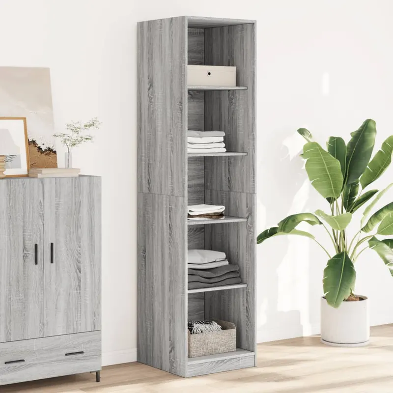 sifonier, sonoma gri, 50x50x200 cm, lemn prelucrat