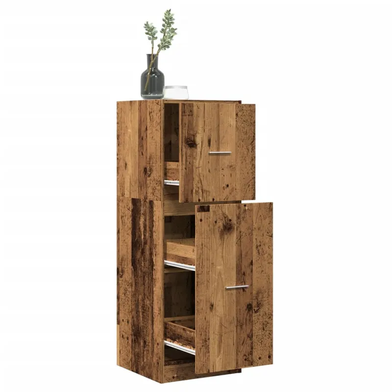 dulap de farmacie, lemn vechi, 40x41x118 cm, lemn prelucrat