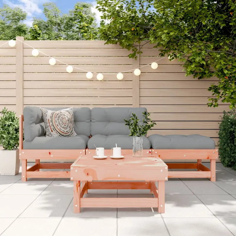 set mobilier relaxare gradina, 4 piese, lemn masiv douglas