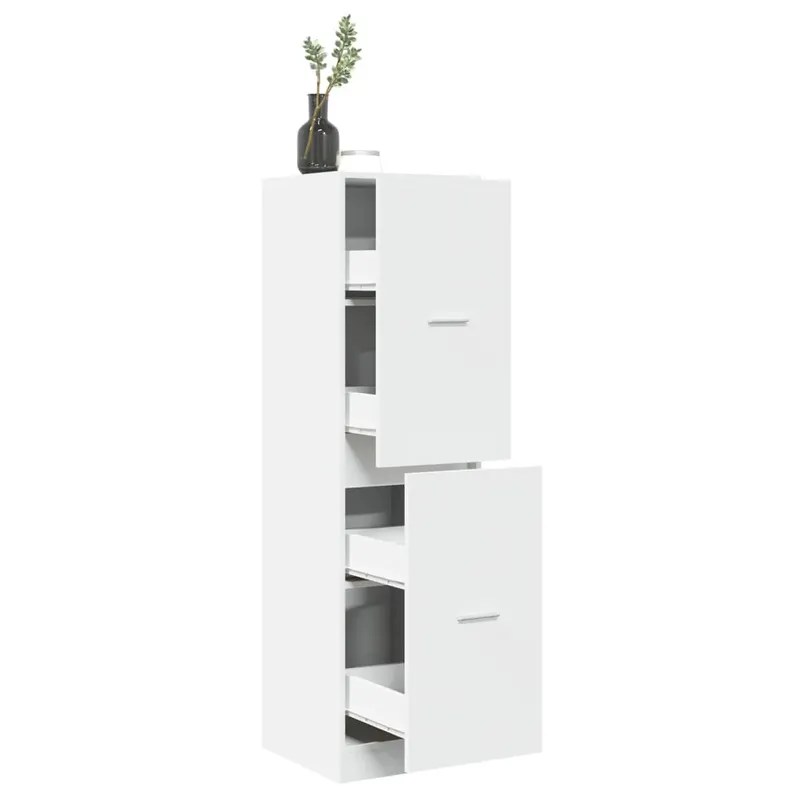 dulap de farmacie, alb, 40x41x144,5 cm, lemn prelucrat