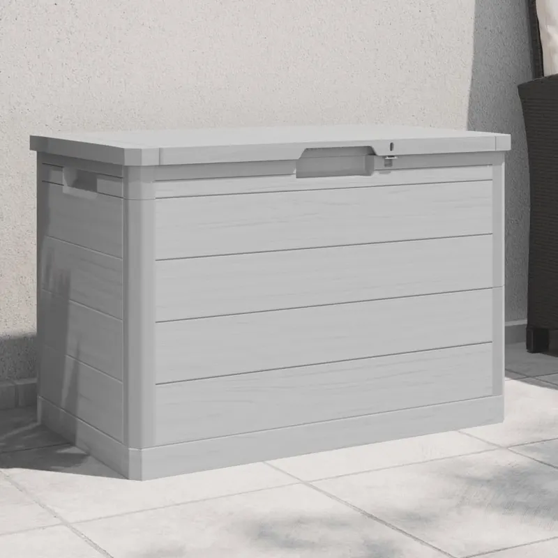 cutie de perne de exterior gri 77,5x44,5x53 cm polipropilena