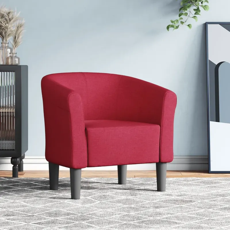 fotoliu tip cuva, rosu vin, material textil