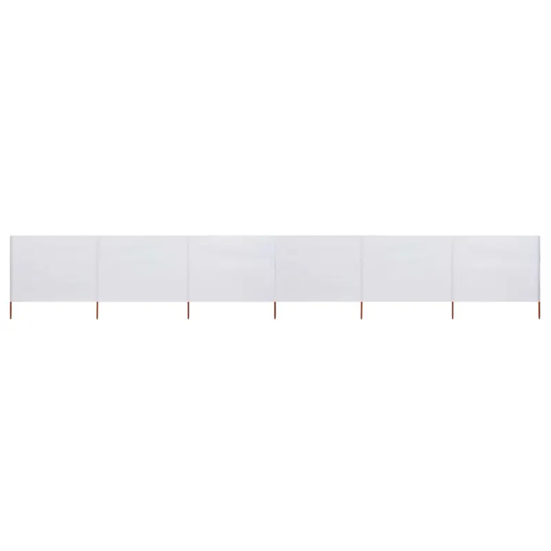 paravan anti-vant cu 6 panouri alb nisipiu 800x120 cm textil