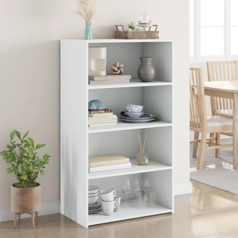 dulap inalt, alb, 70x41x124 cm, lemn prelucrat