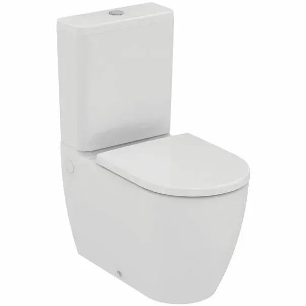 Set vas WC Ideal Standard Ellisse rimless BTW cu capac softclose alb si rezervor