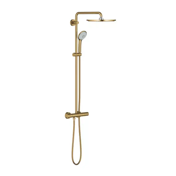 Sistem de dus Grohe 26075GN0, Euphoria 310, 1 2 , aparent, termostat, 310 mm, 3 functii, mat, auriu