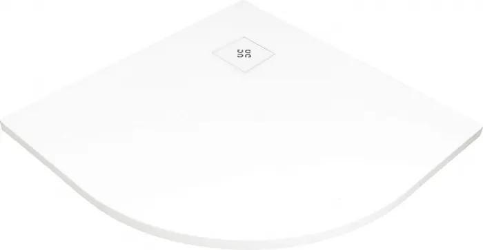 Cadita de dus semirotunda, acril, 90x90x3.5 cm, alb, Deante Silia