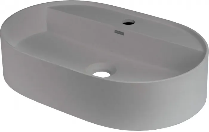 Lavoar din granit, montare blat, cu gaura pentru baterie, gri, Deante Silia
