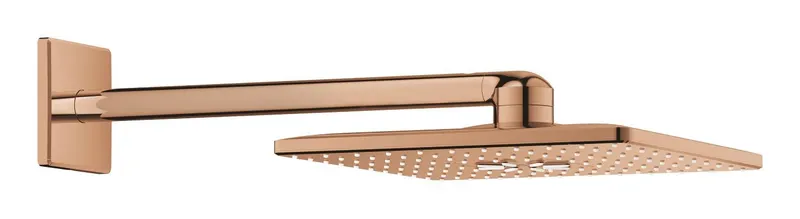 Dus fix Grohe 26479DA0, SmartActive 310 Cube, pe perete, 310 mm, 2 functii, necesita valva, lucios, cupru