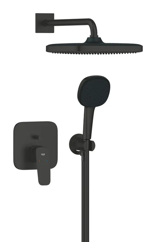 Sistem dus Grohe 1053362430, 250 mm, 1 bar, 110 mm, 1.5 m, 380 mm, 1 functii palarie dus, 3 functii para dus, Negru