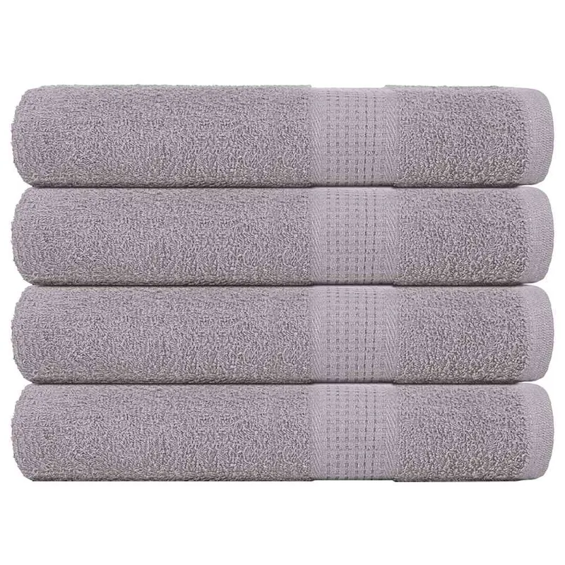 Prosoape de sauna, frogn, 4 buc., gri, 80x200 cm, 360 g/m2