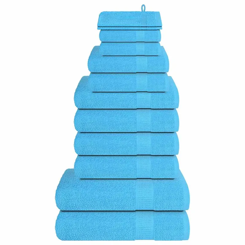 Set prosoape frogn 12 piese, turcoaz, 360 g/m2