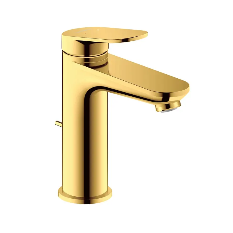 Baterie lavoar Duravit WA1020001034, Wave, tip comanda monocomanda, marime m, tip instalare pe lavoar, auriu