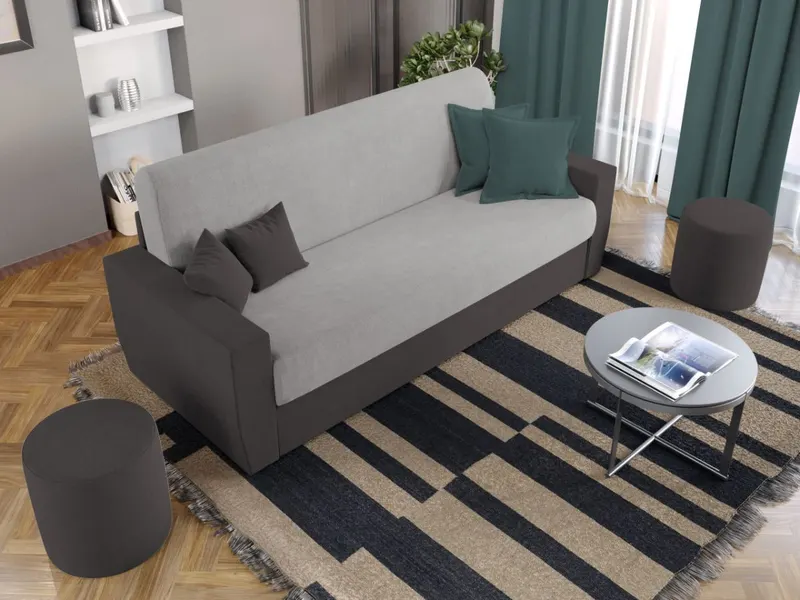 Canapea Extensibila Corsica Gri / Gri Antracit — imaginea 2