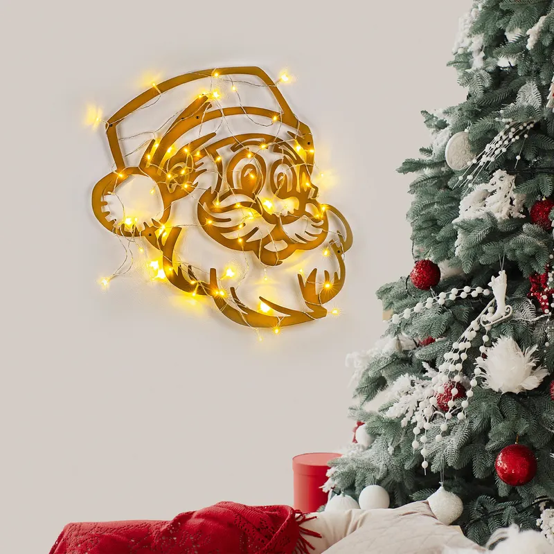 Decorațiune de perete din metal XMASGOLD - 014, Auriu, 61x59x0 cm - Auriu