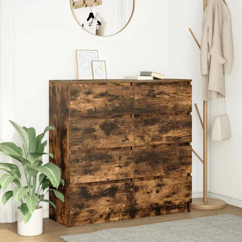 bufeta stejar afumat 100x35x99 cm lemn prelucrat