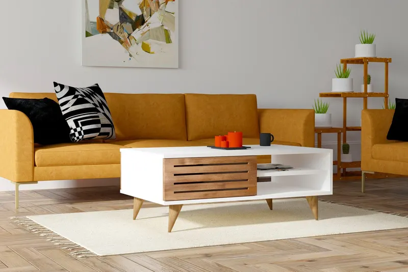 Masuta de cafea Hit, Nuc, 100x42x60 cm - Nuc