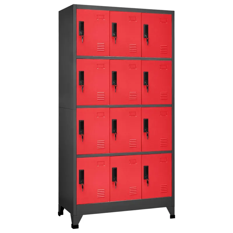 fiset, antracit si rosu, 90x45x180 cm, otel