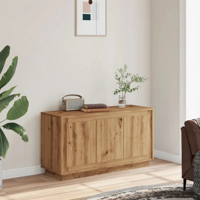 servanta, stejar artizanal, 102x35x55 cm, lemn prelucrat