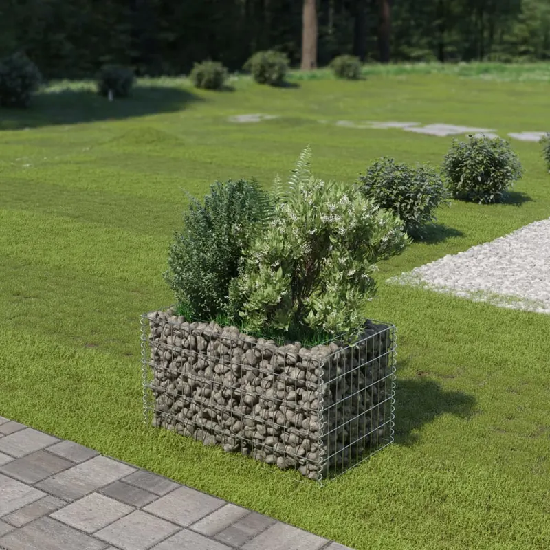 strat inaltat gabion, 90 x 50 x 50 cm, otel galvanizat