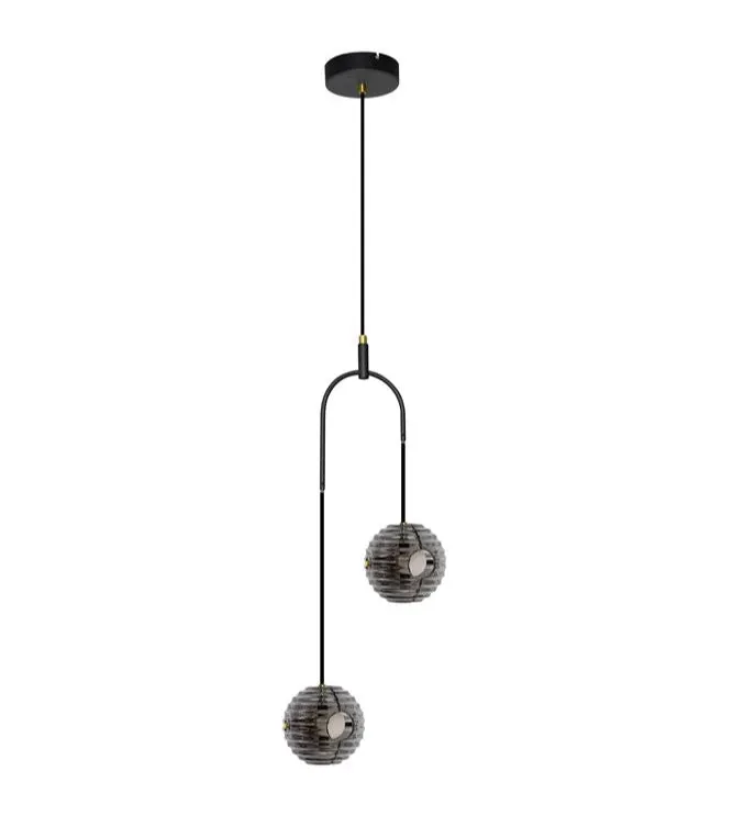 Lampa suspendata LAS DUO - Negru