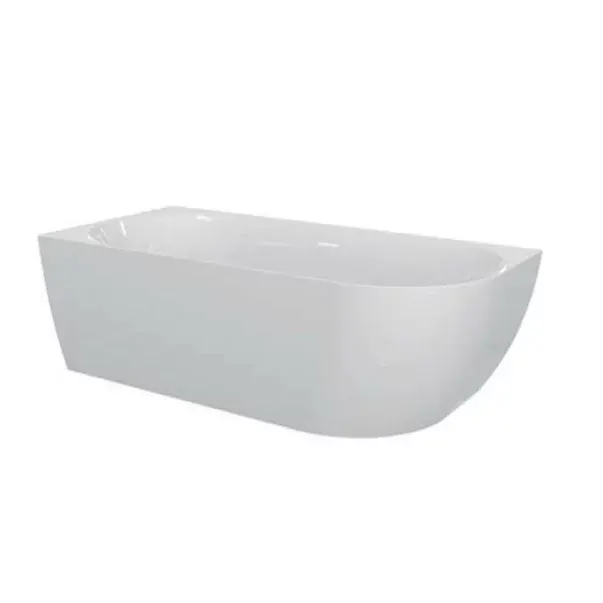 Cada freestanding Florida Balu Slim, 165cm, de colt stanga, instalatie completa, acril, alb