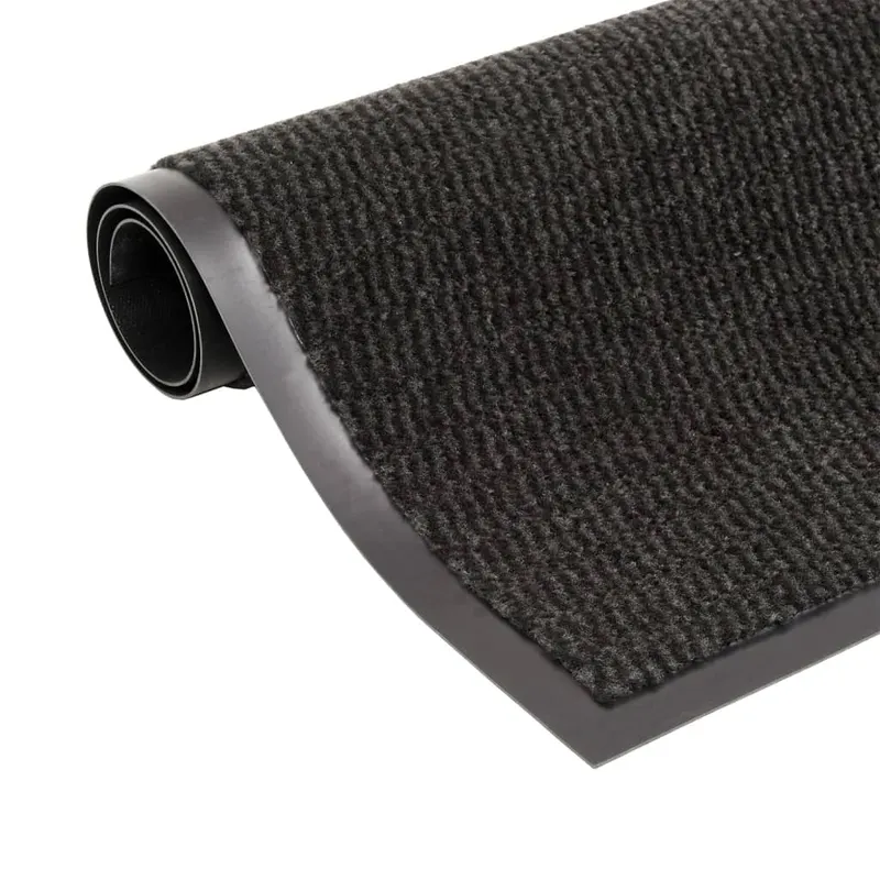 covoare usa anti-praf, 2 buc. negru, 40x60 cm, dreptunghiular