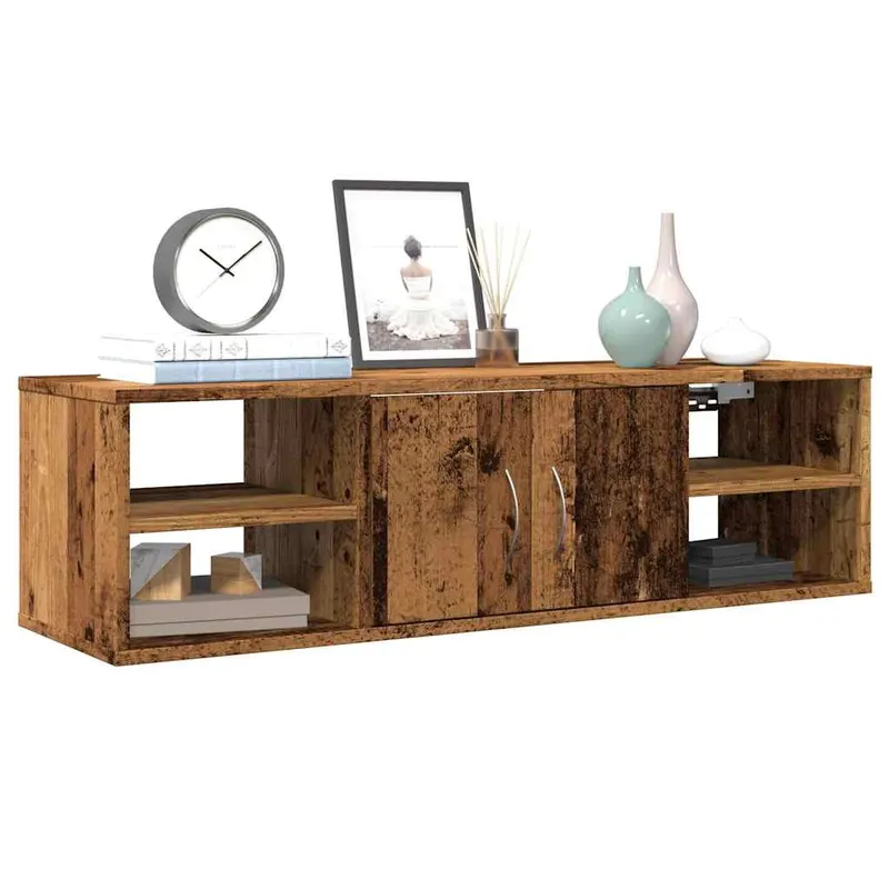 dulap de perete, lemn vechi, 102x30x29 cm, lemn compozit