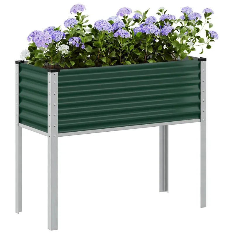 jardiniera de gradina, verde, 100x41x90 cm, otel