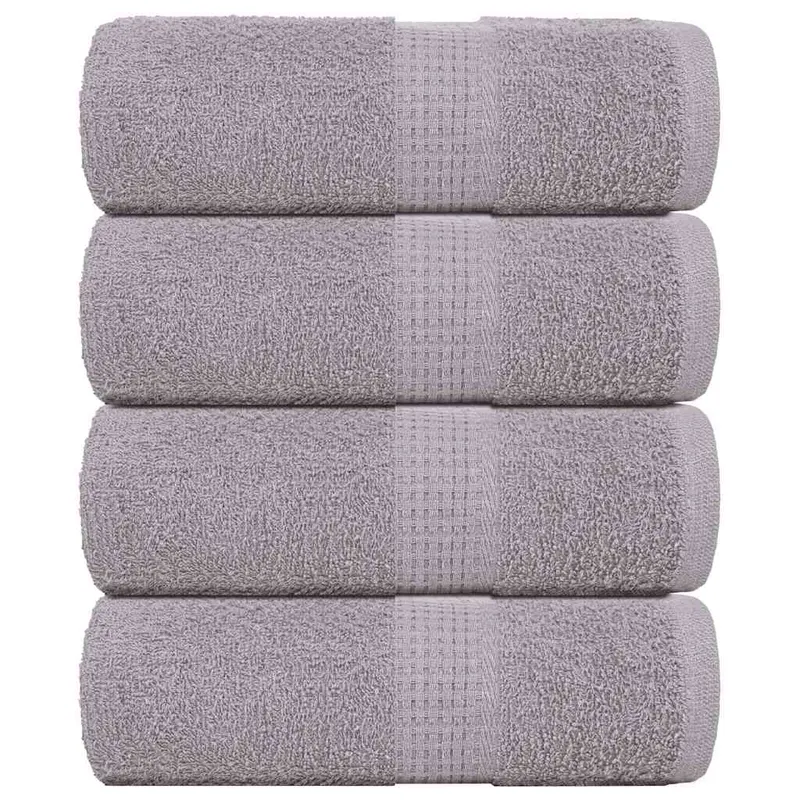 prosoape pentru oaspeti 4 buc gri 30x50 cm 360 g/m2 100% bumbac