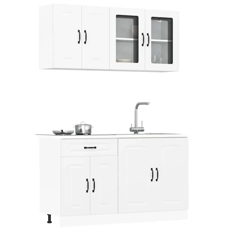 set dulap de bucatarie din 4 piese „kalmar” lemn prelucrat alb