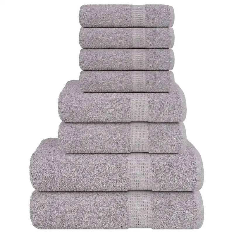 set prosoape 8 piese gri 360 g/m2 100% bumbac