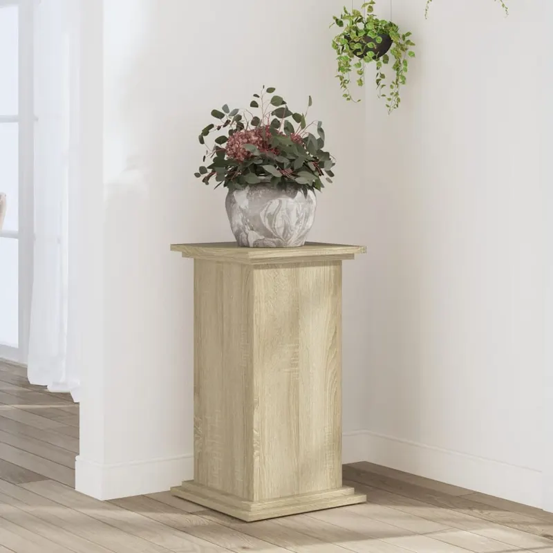 suport de plante, stejar sonoma, 33x33x60 cm, lemn prelucrat