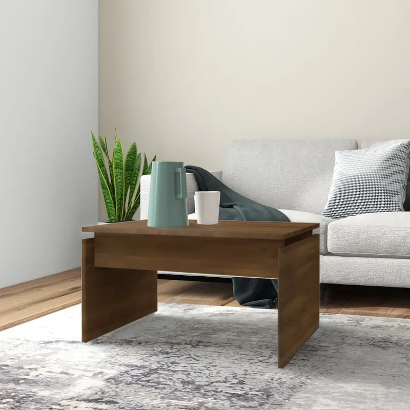 masuta de cafea, stejar maro, 68x50x38 cm, lemn prelucrat