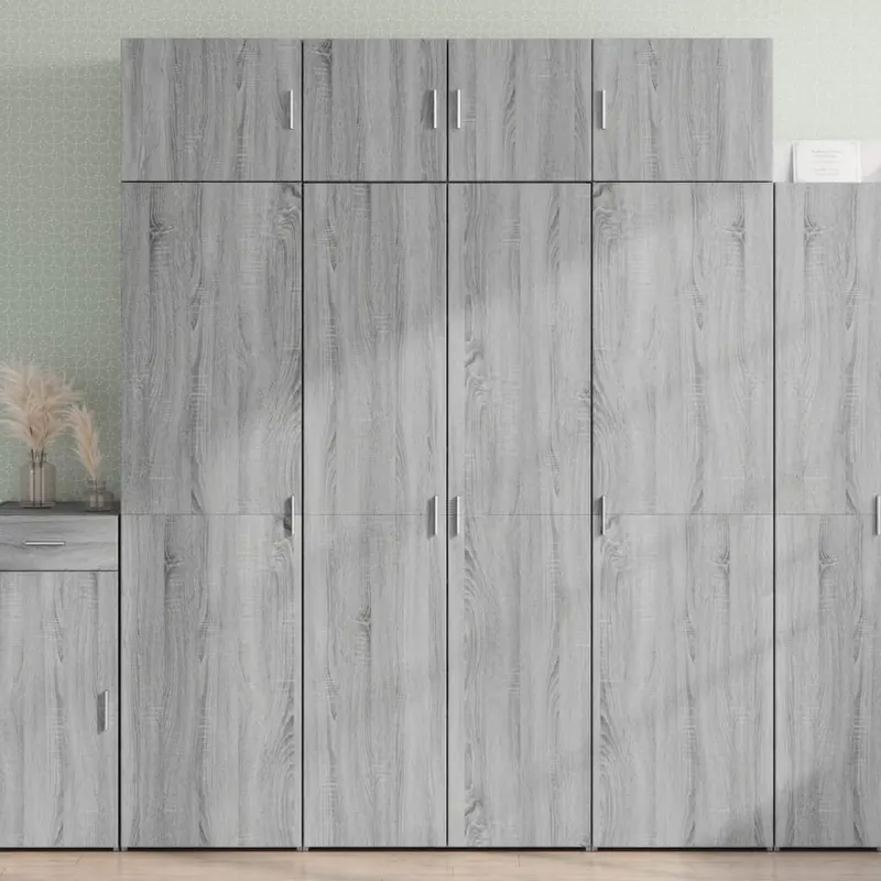 dulap inalt, gri sonoma, 80x42,5x185 cm, lemn prelucrat