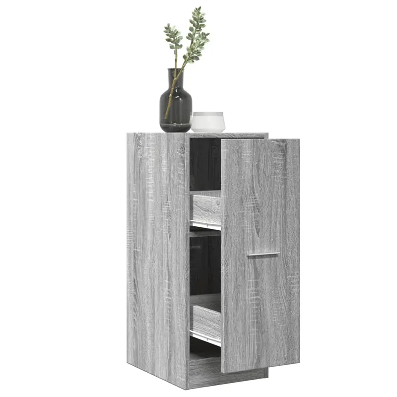 dulap de farmacie, sonoma gri, 30x41x77,5 cm, lemn prelucrat