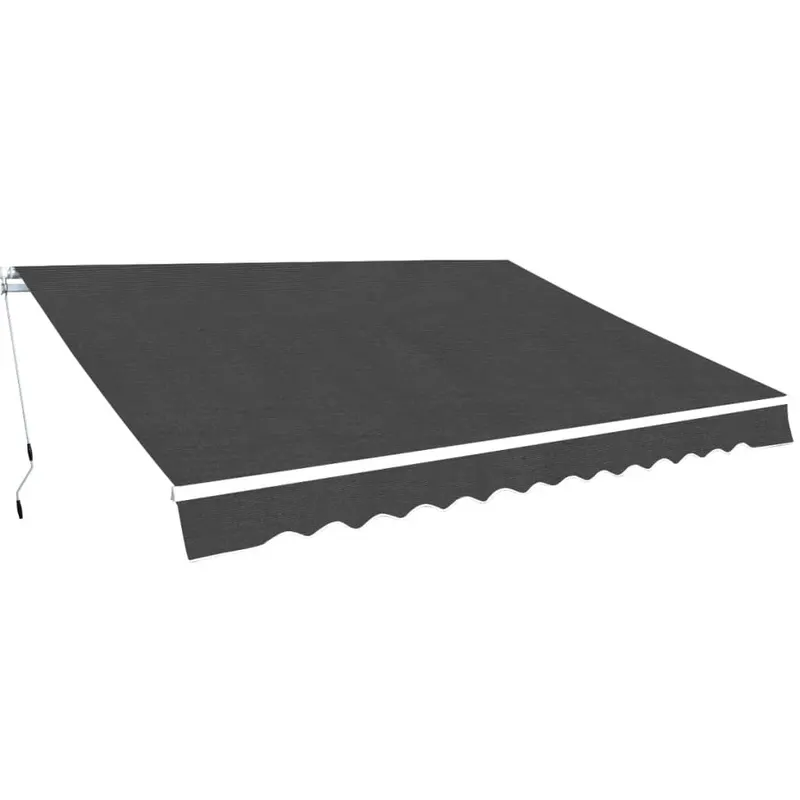 copertina pliabila cu actionare manuala, 400 cm, antracit