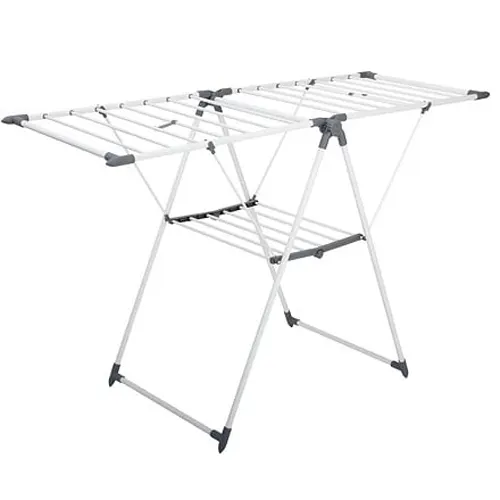 Uscator rufe pliabil otel 15 m uscare, 150x61x96 cm, compact spatii mici, gri