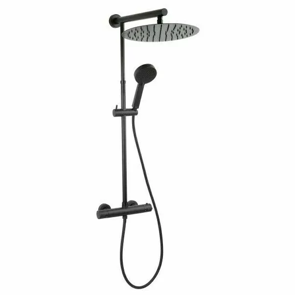 Coloana de dus cu baterie termostatata negru mat Ferro Trevi