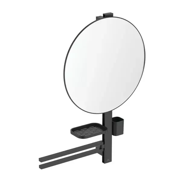 Set accesorii pentru lavoar Ideal Standard Alu+ negru mat 80 cm din aluminiu