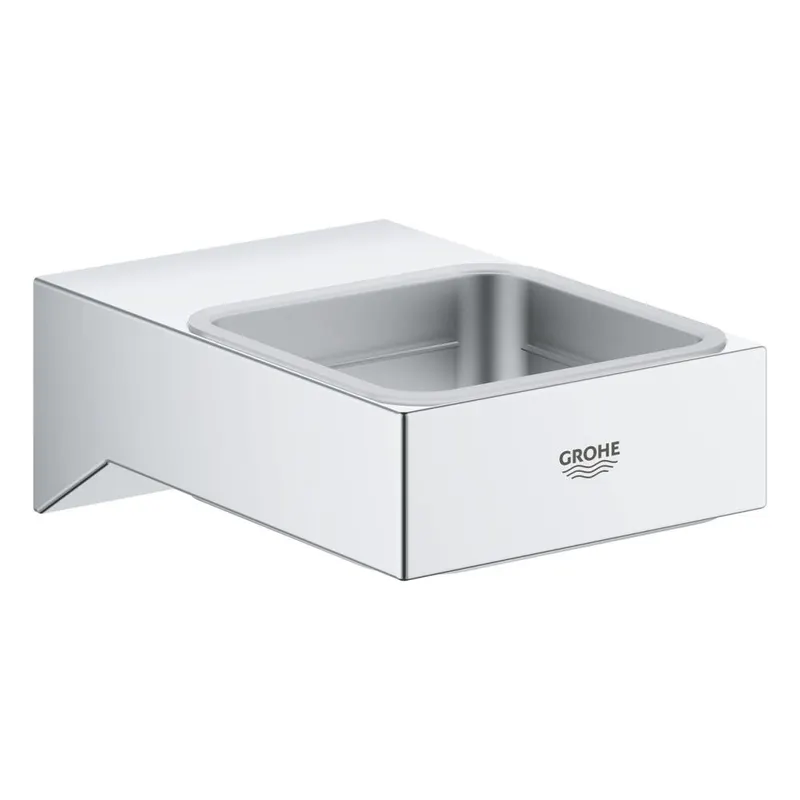 Suport pentru pahar sau dozator sapun Grohe Selection Cube, crom